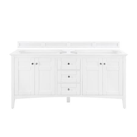 James Martin Vanities Palisades 72in Double Vanity Cabinet, Bright White 527-V72-BW